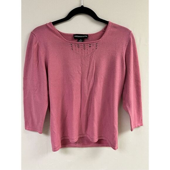 Norton McNaughton Tops - Norton McNaughton Womens Tunic 3/4 Sleeve Ribbed Knit Crew Neck Top Size Medium